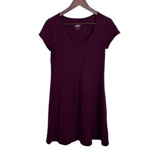 Eastern Mountain Sports Purple Short Sleeve Dress Women's Small Organic Cotton